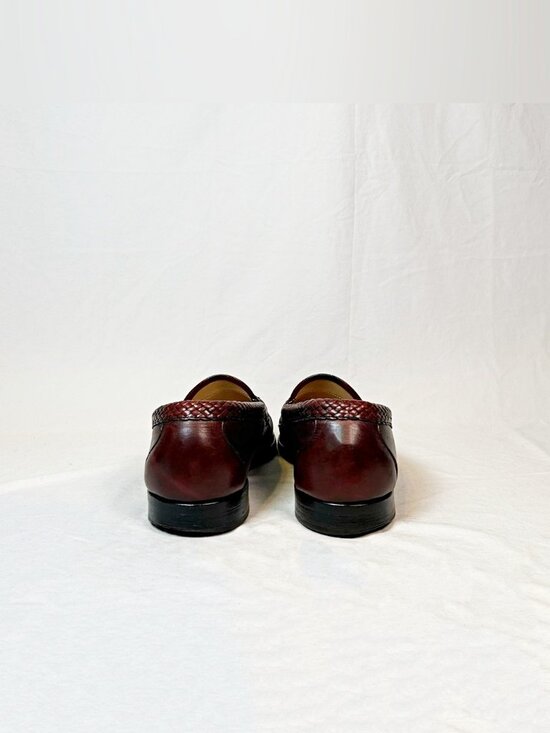 Allen Edmonds Mens Maxfield Burgundy Leather Slip On Tassel Loafers~12~ 47717 main image 4
